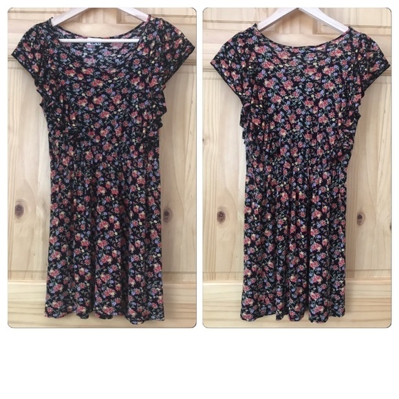 Deb floral ruffled bodice mini dress size XS - Picture 1 of 4